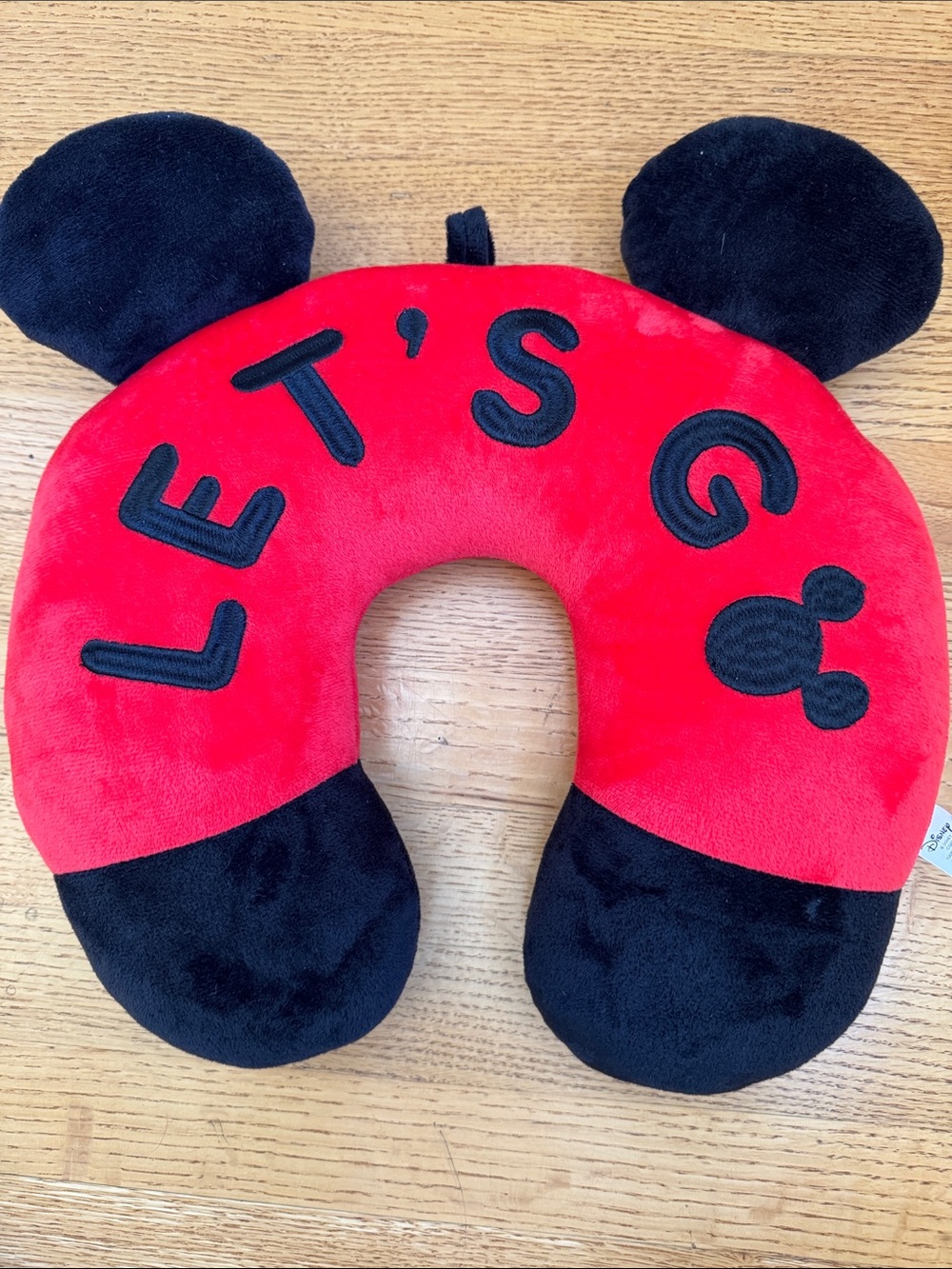Disney Red & Black Mickey Ear Kids Travel Neck Pillow